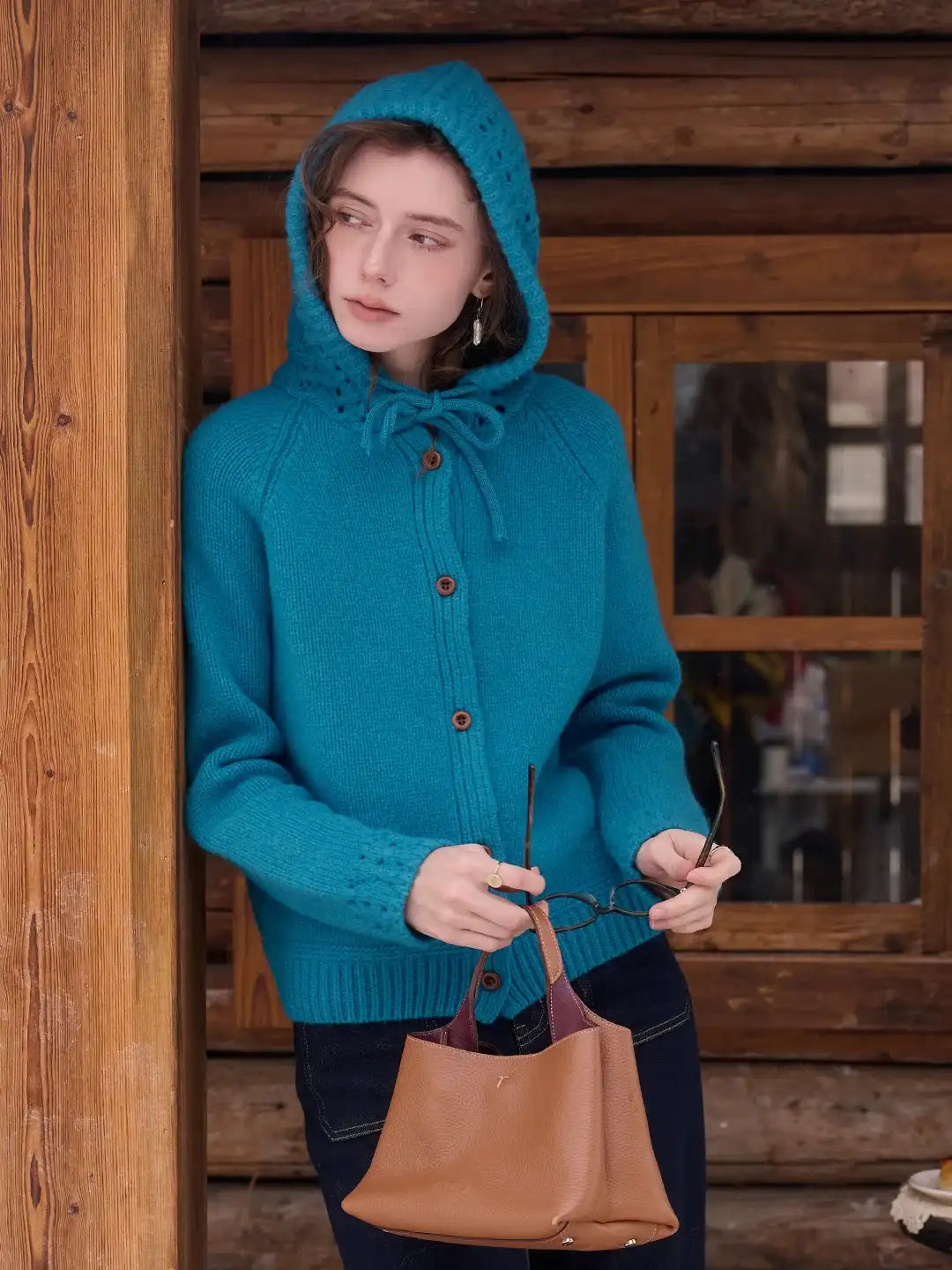 Kori 100% Wool Hoodie Cardigan