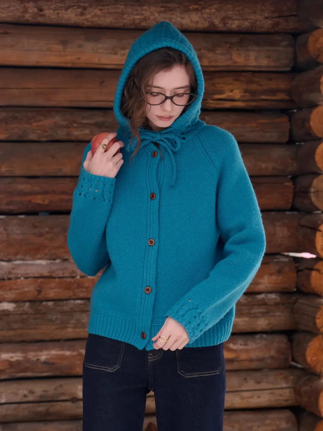 Kori 100% Wool Hoodie Cardigan