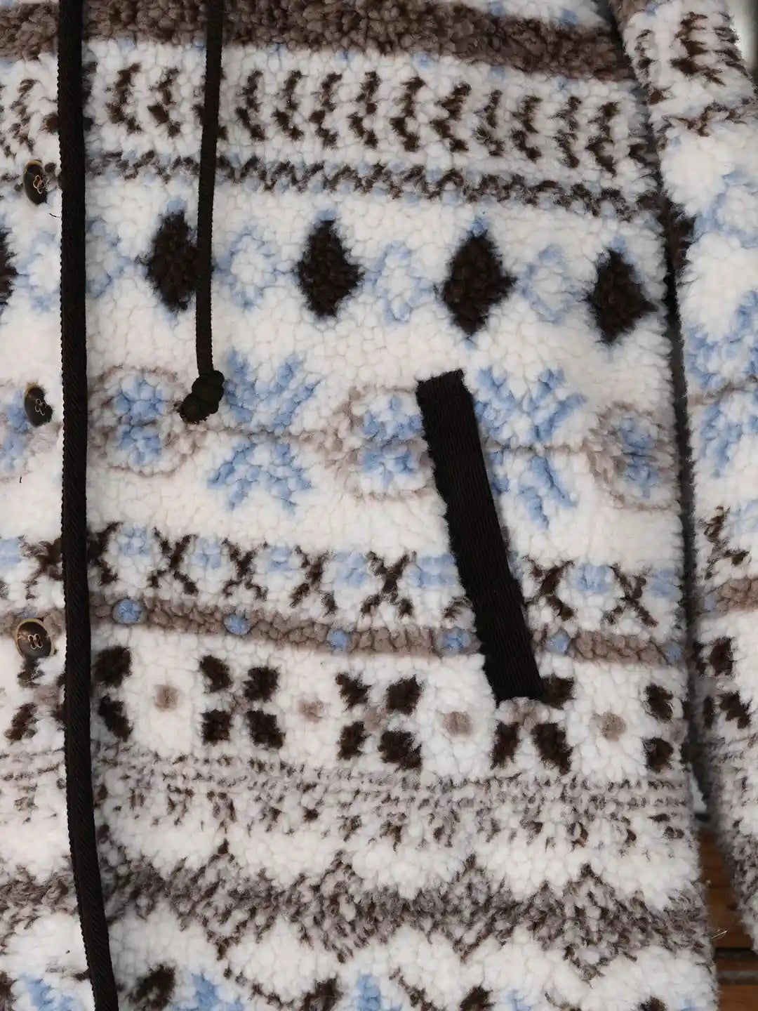Nyomi Fair Isle Hoodie Coat
