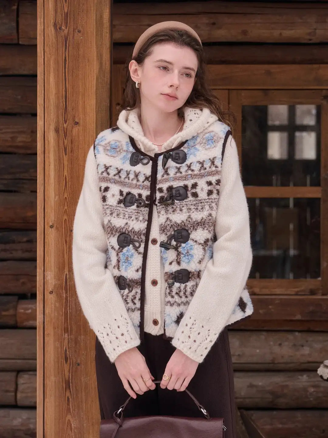 Kamari Round Neck Fair Isle Vest