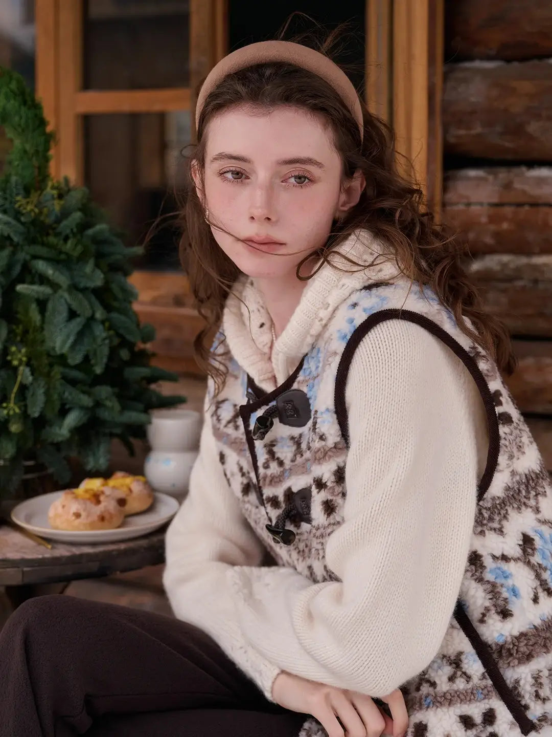 Kamari Round Neck Fair Isle Vest