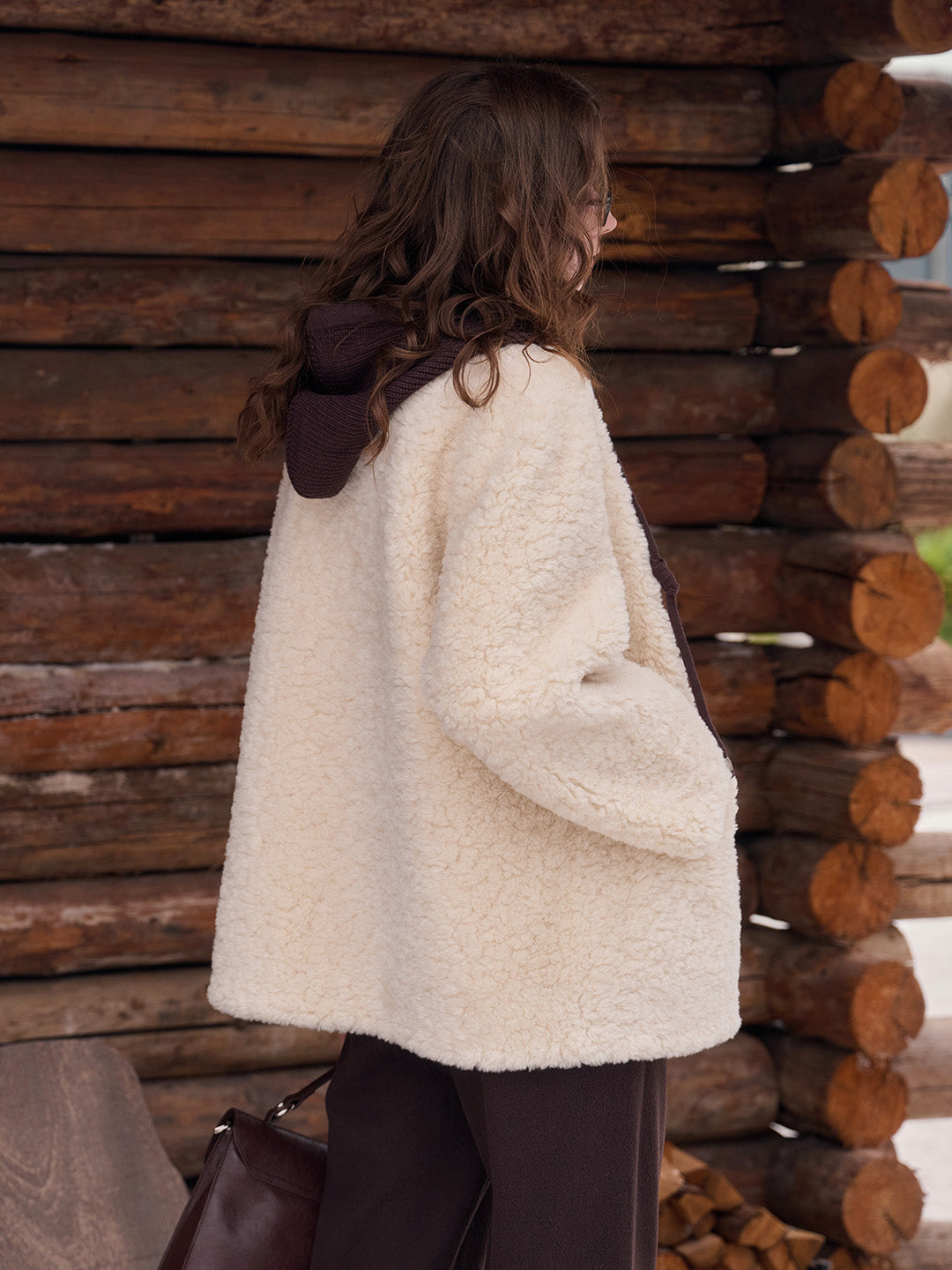 Ramona Round Neck Fluffy Coat