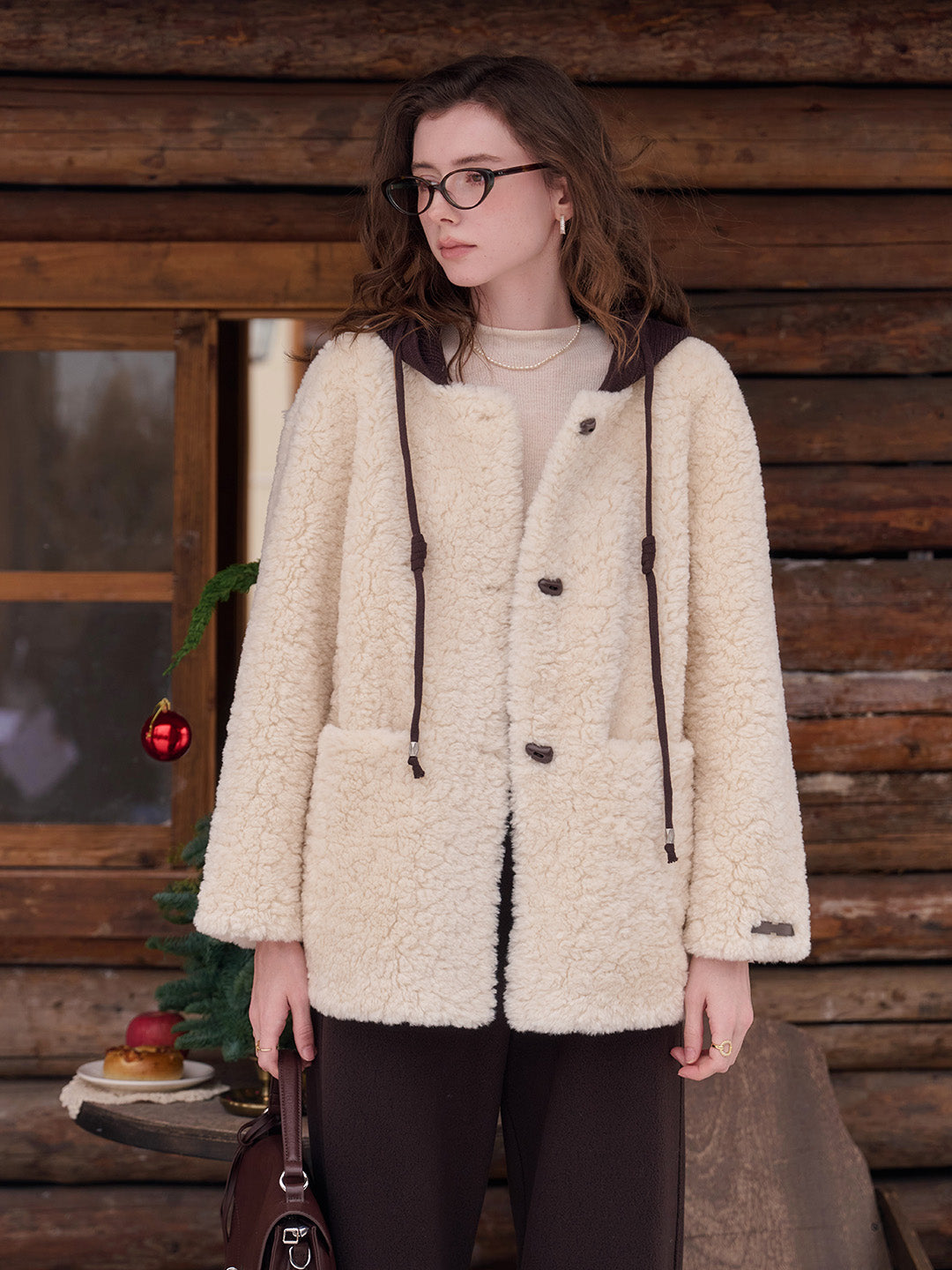 Ramona Round Neck Fluffy Coat