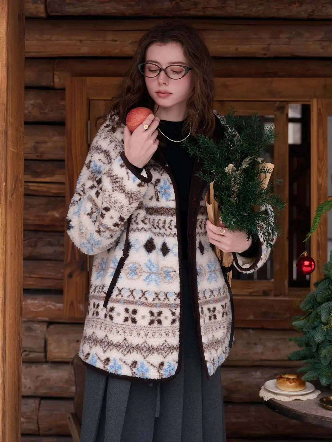 Nyomi Fair Isle Hoodie Coat