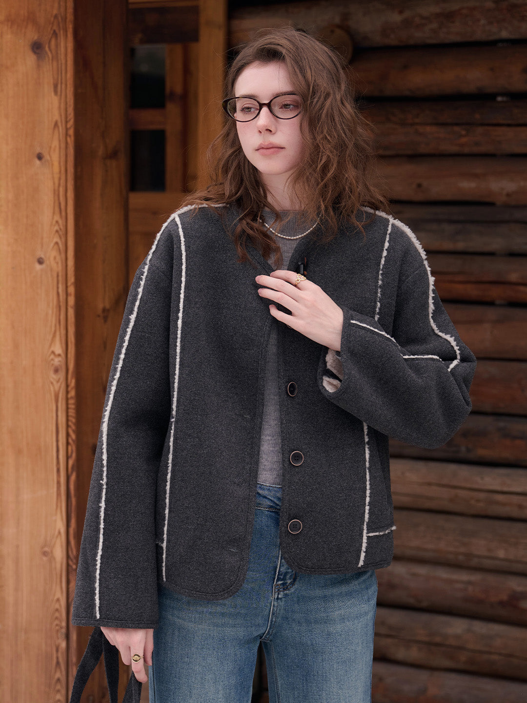 Aileen Round Neck Silhouette Coat