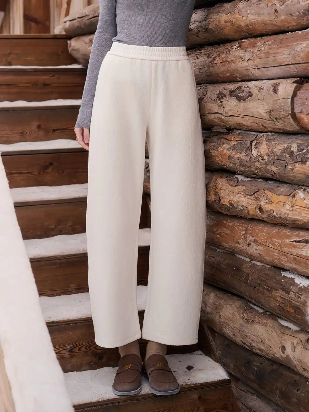 Jessie Silhouette Straight Wool Trousers