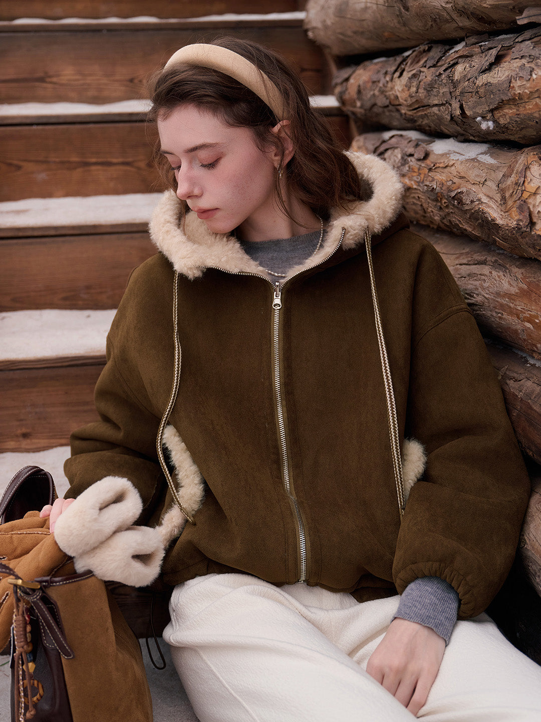 Emberlynn Shearling Short Coat