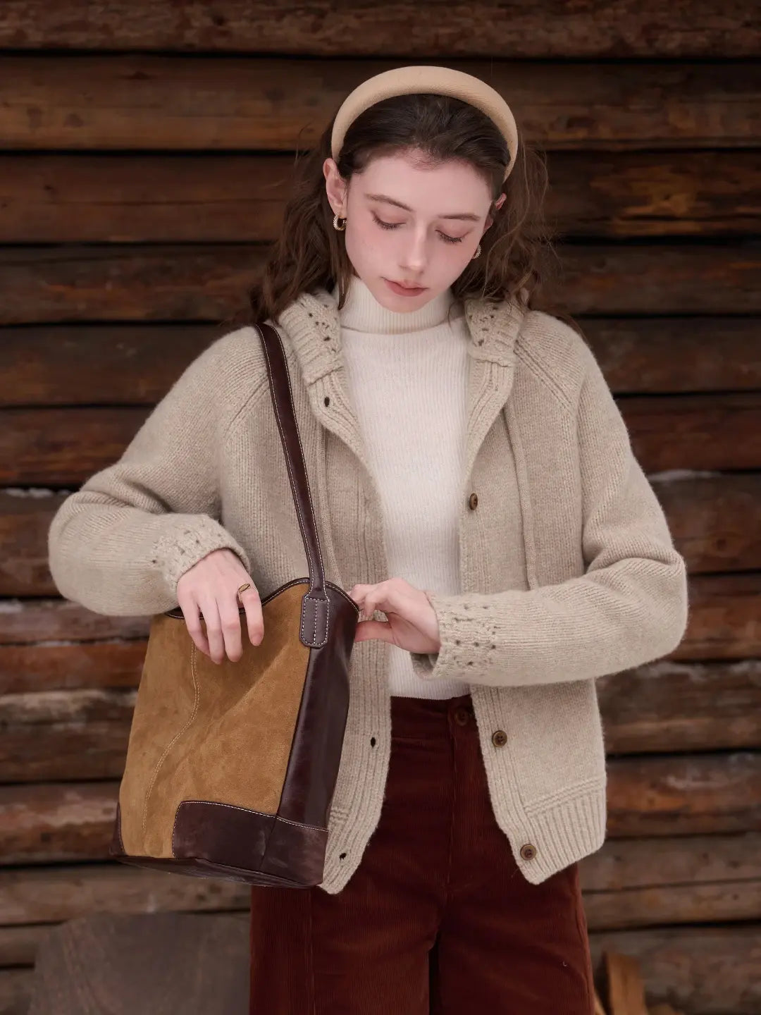 Kori 100% Wool Hoodie Cardigan