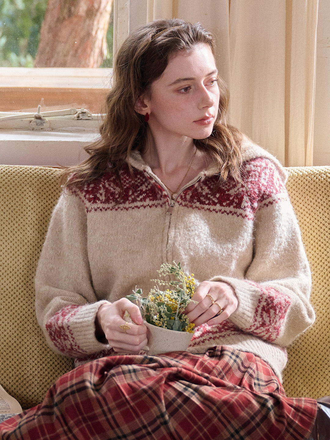 Novalee V-Neck Wool Cardigan