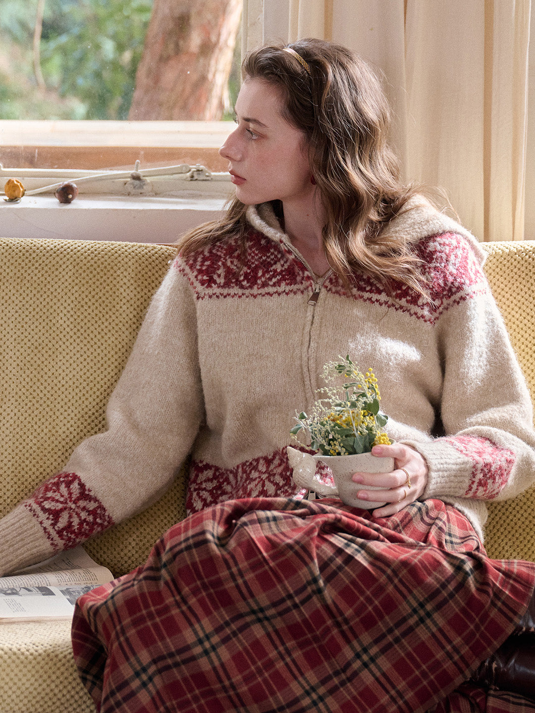 Novalee V-Neck Wool Cardigan