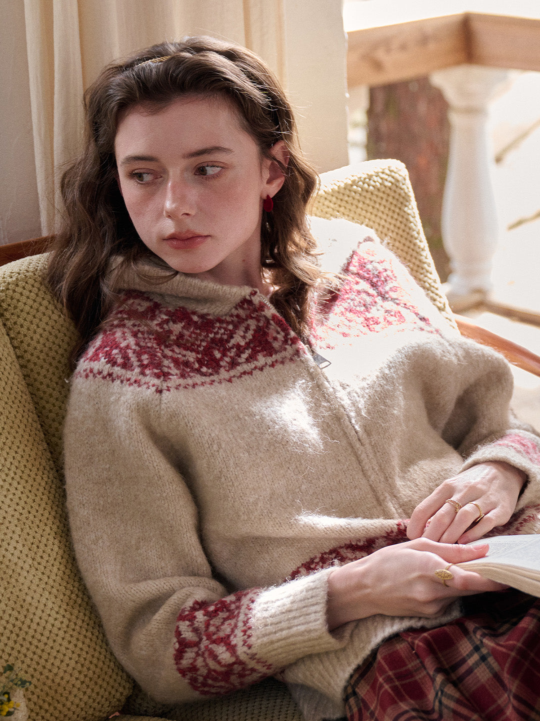 Novalee V-Neck Wool Cardigan