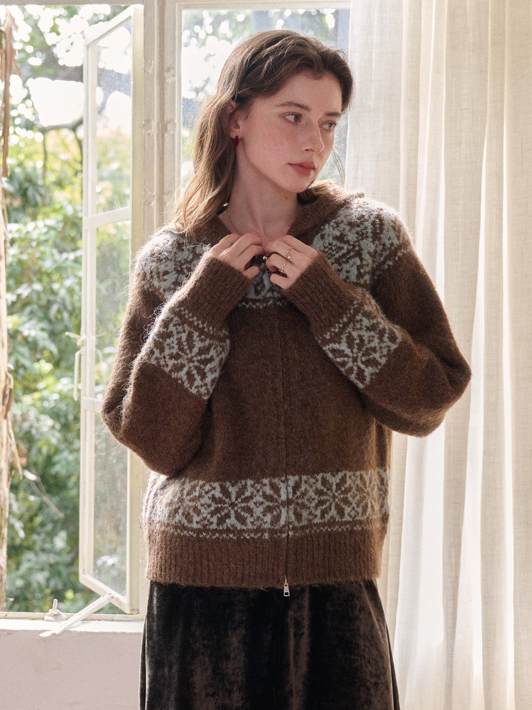 Novalee V-Neck Wool Cardigan