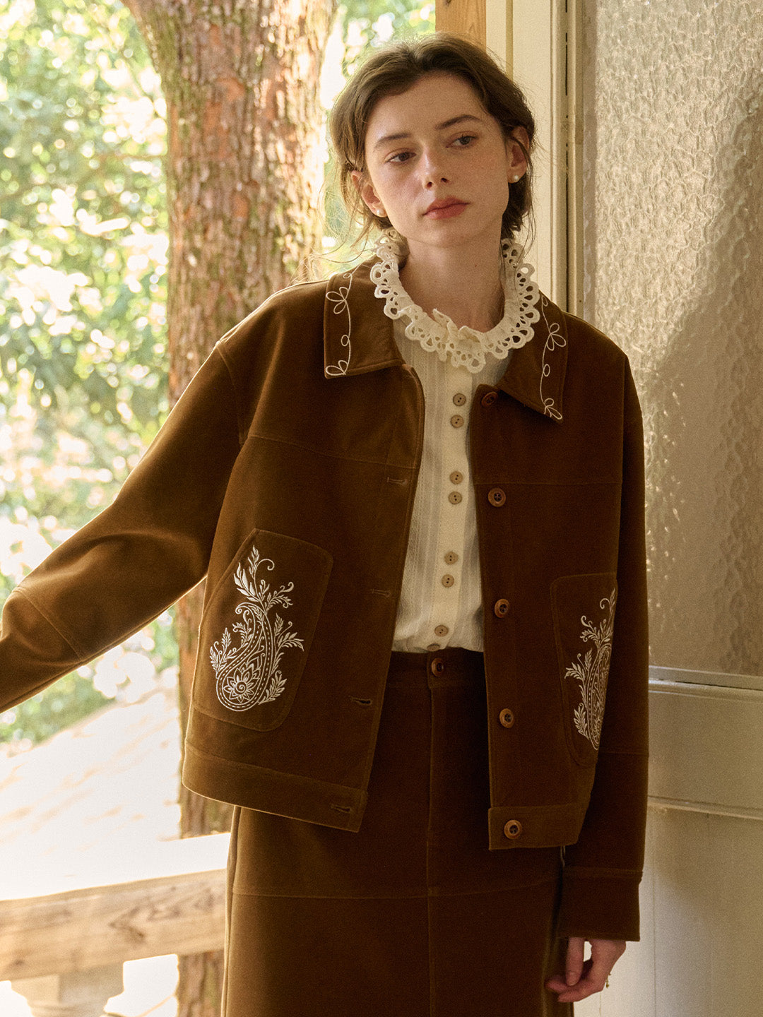 Denver Notch Lapel Embroidery Jacket