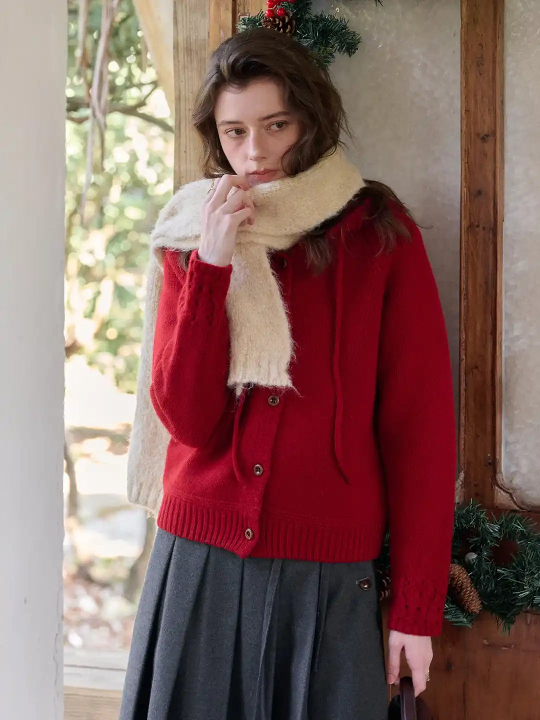 Kori 100% Wool Hoodie Cardigan