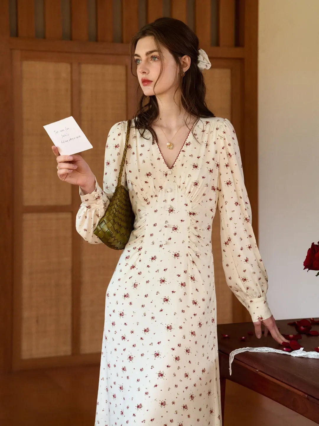 Nori V-Neck Floral Dress