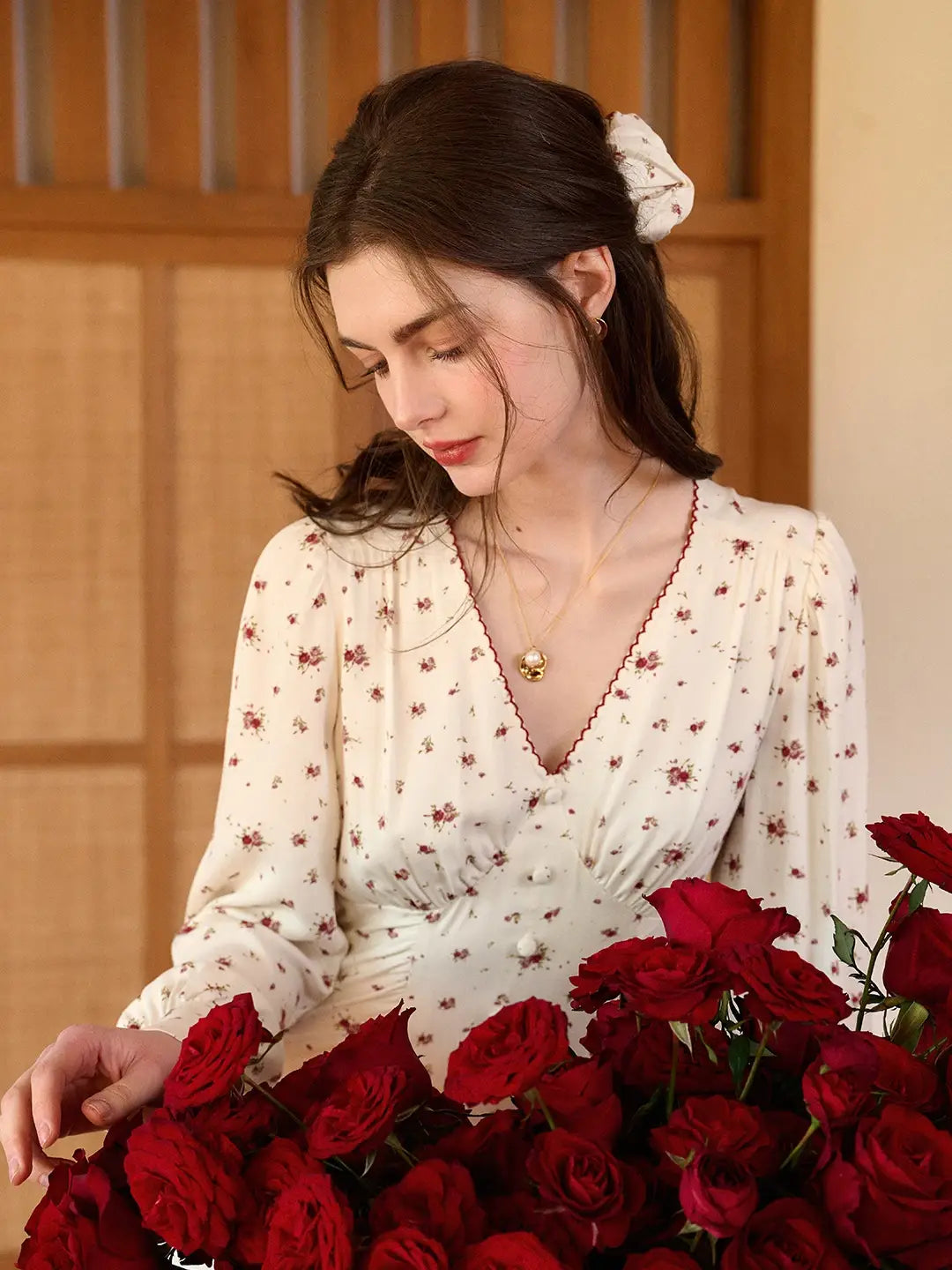 Nori V-Neck Floral Dress