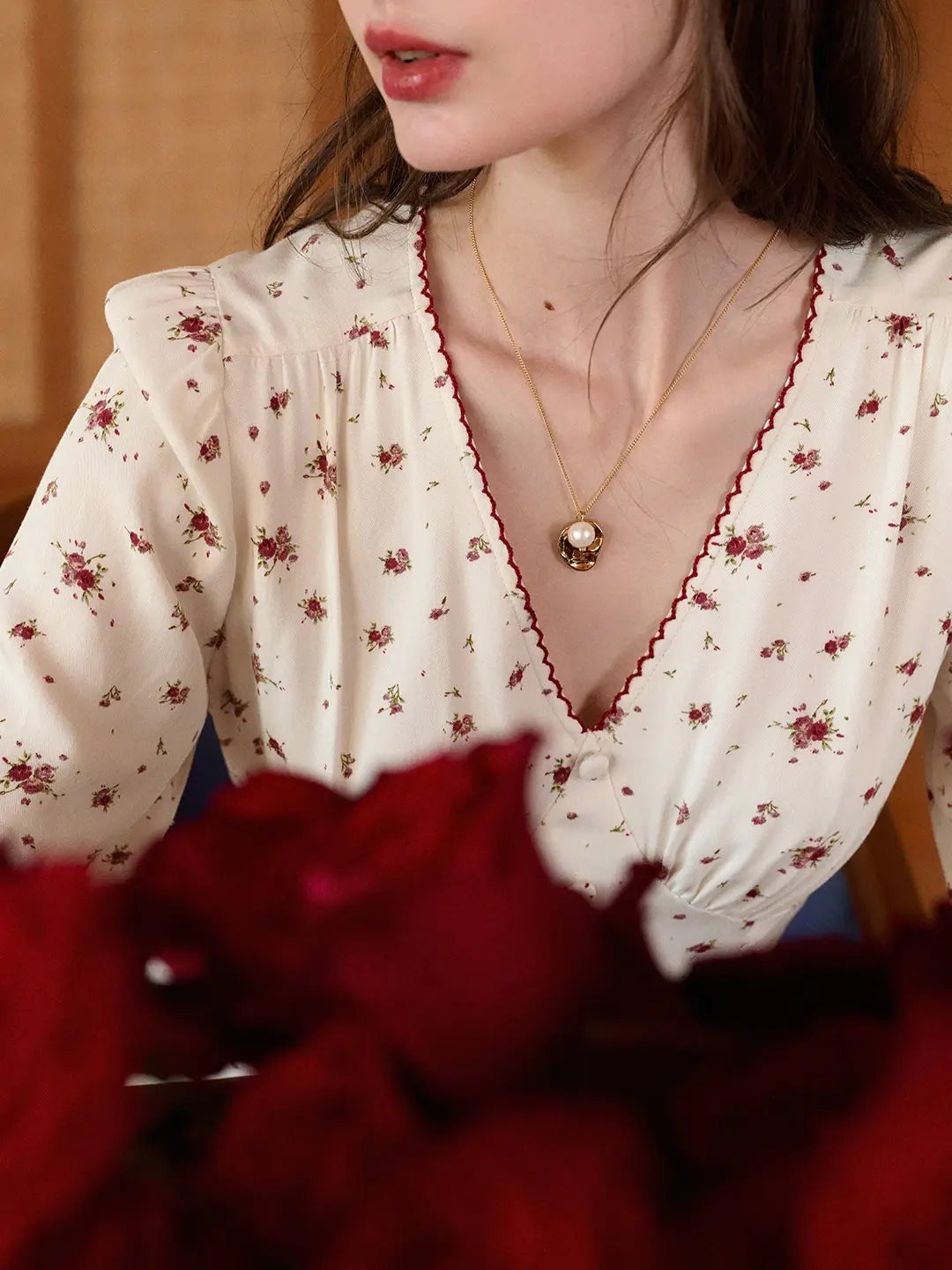 Nori V-Neck Floral Dress