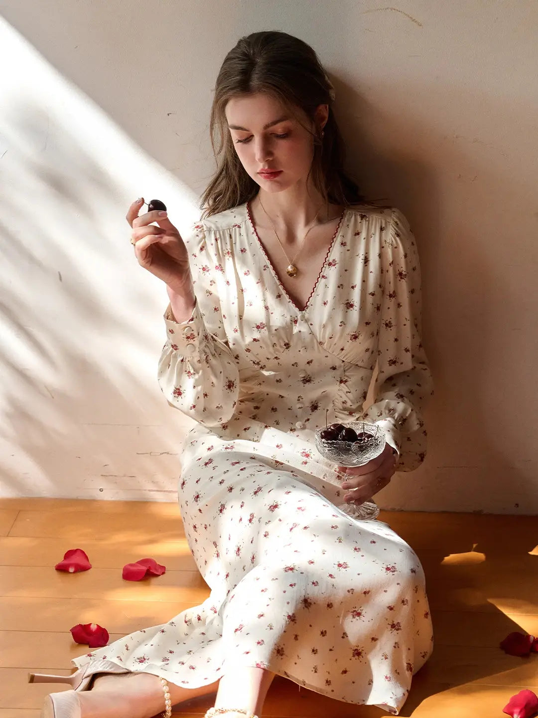 Nori V-Neck Floral Dress