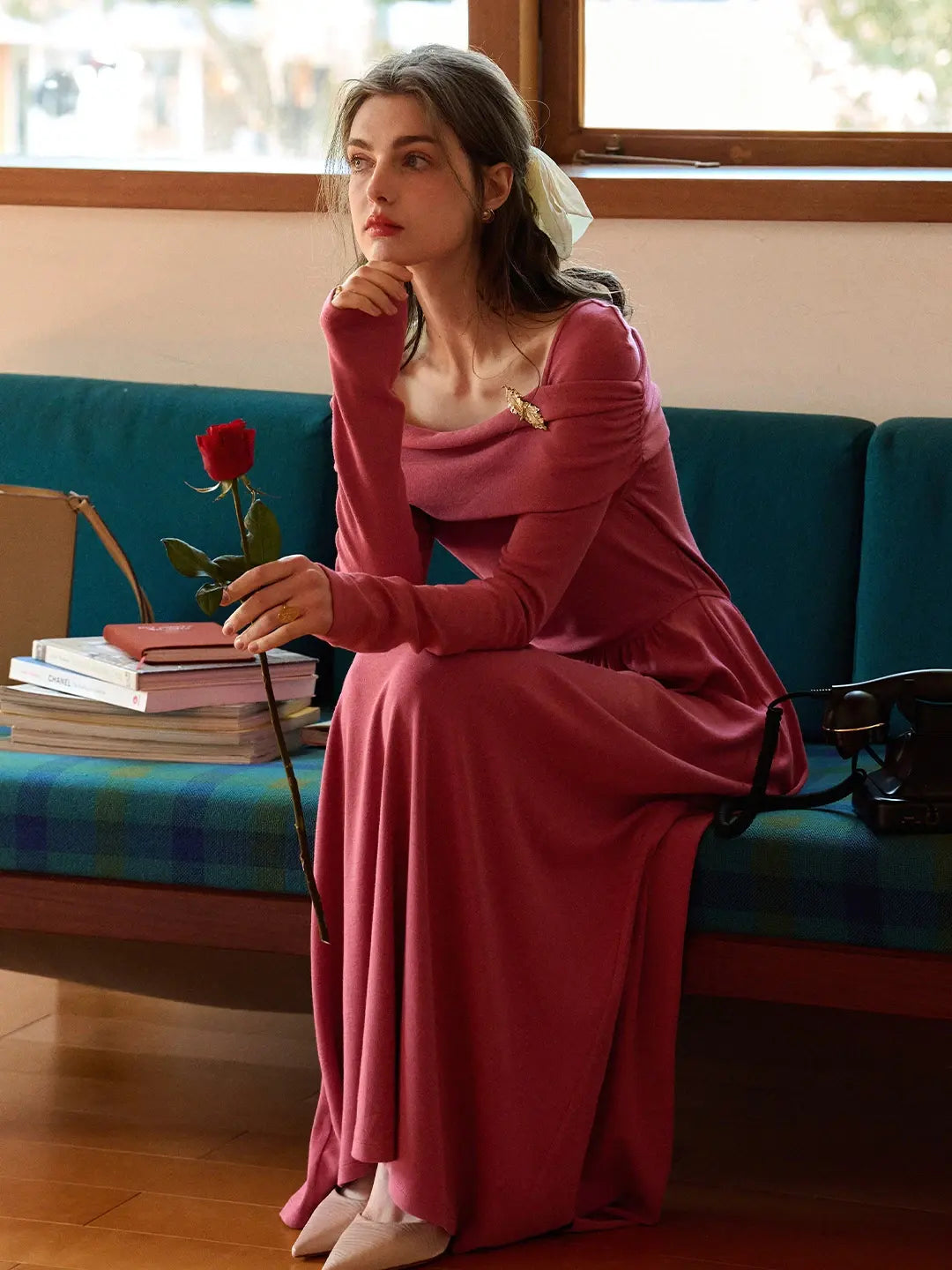 Judith Square Neck Cotton Dress