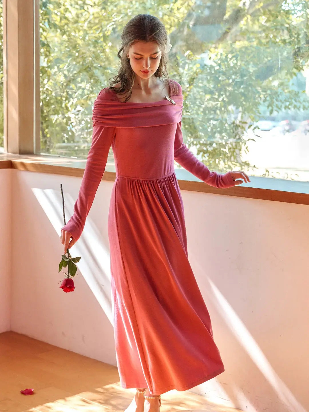 Judith Square Neck Cotton Dress