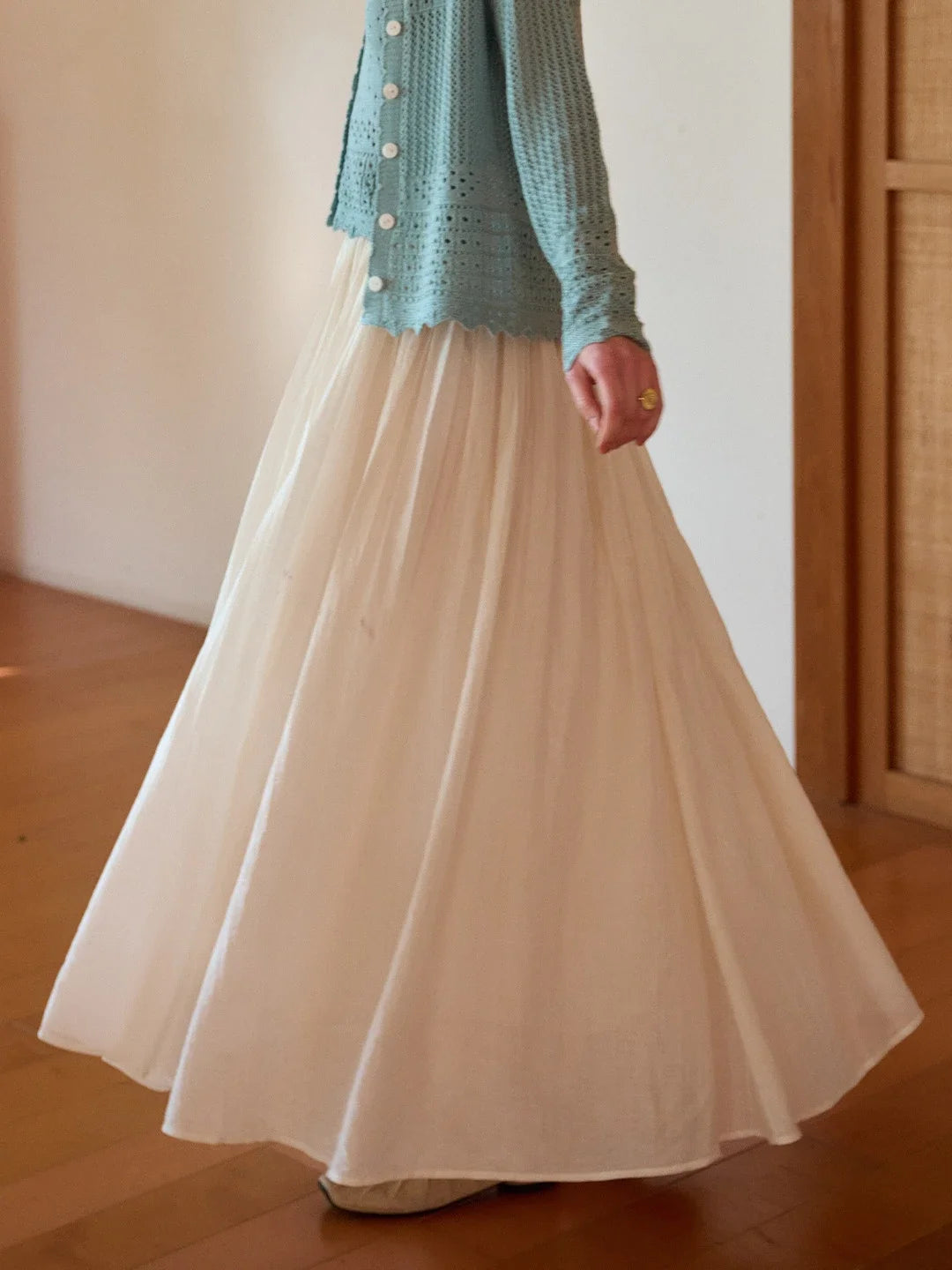 Harlee Flowy Pleated Lyocell Skirt