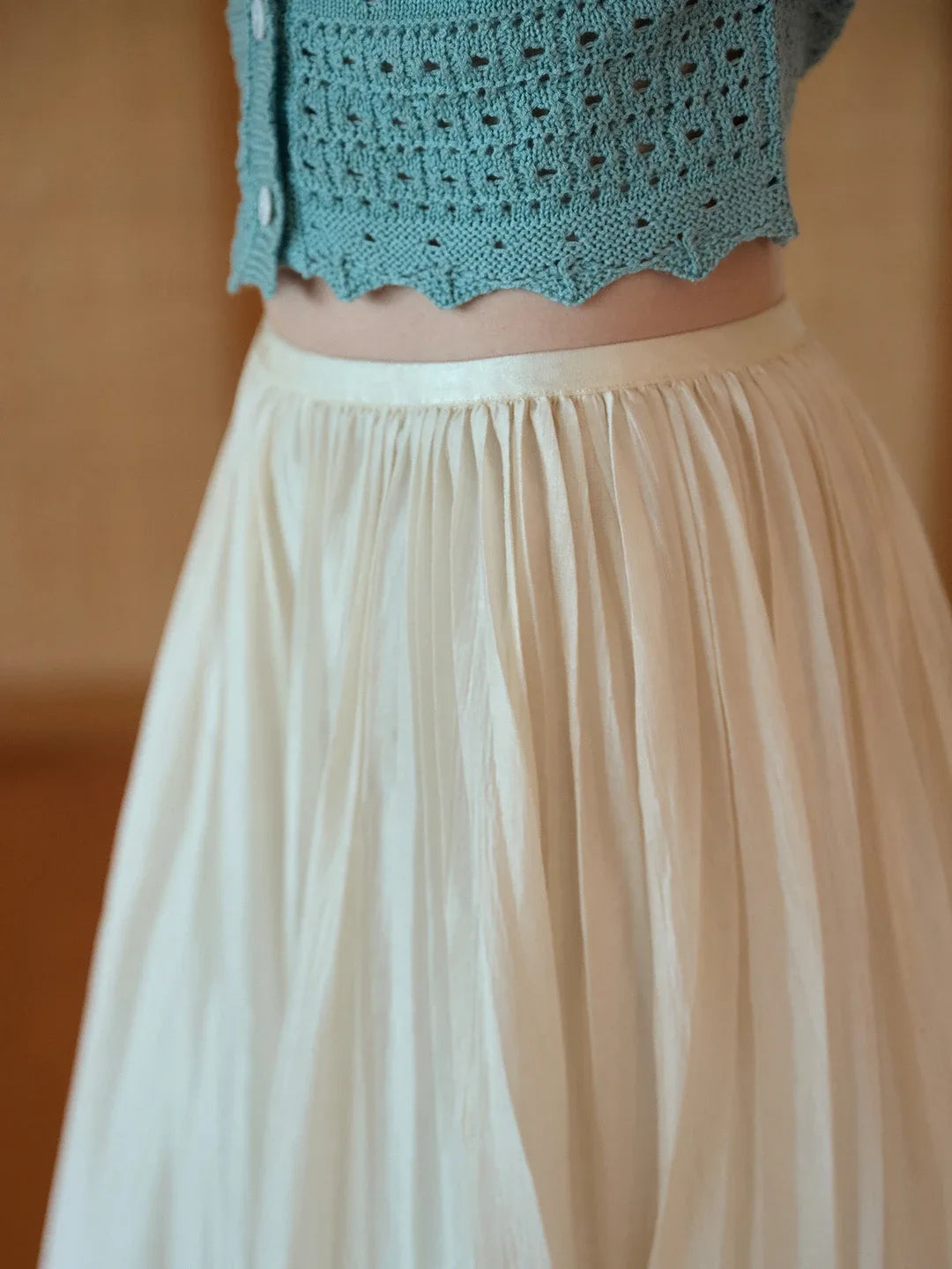 Harlee Flowy Pleated Lyocell Skirt