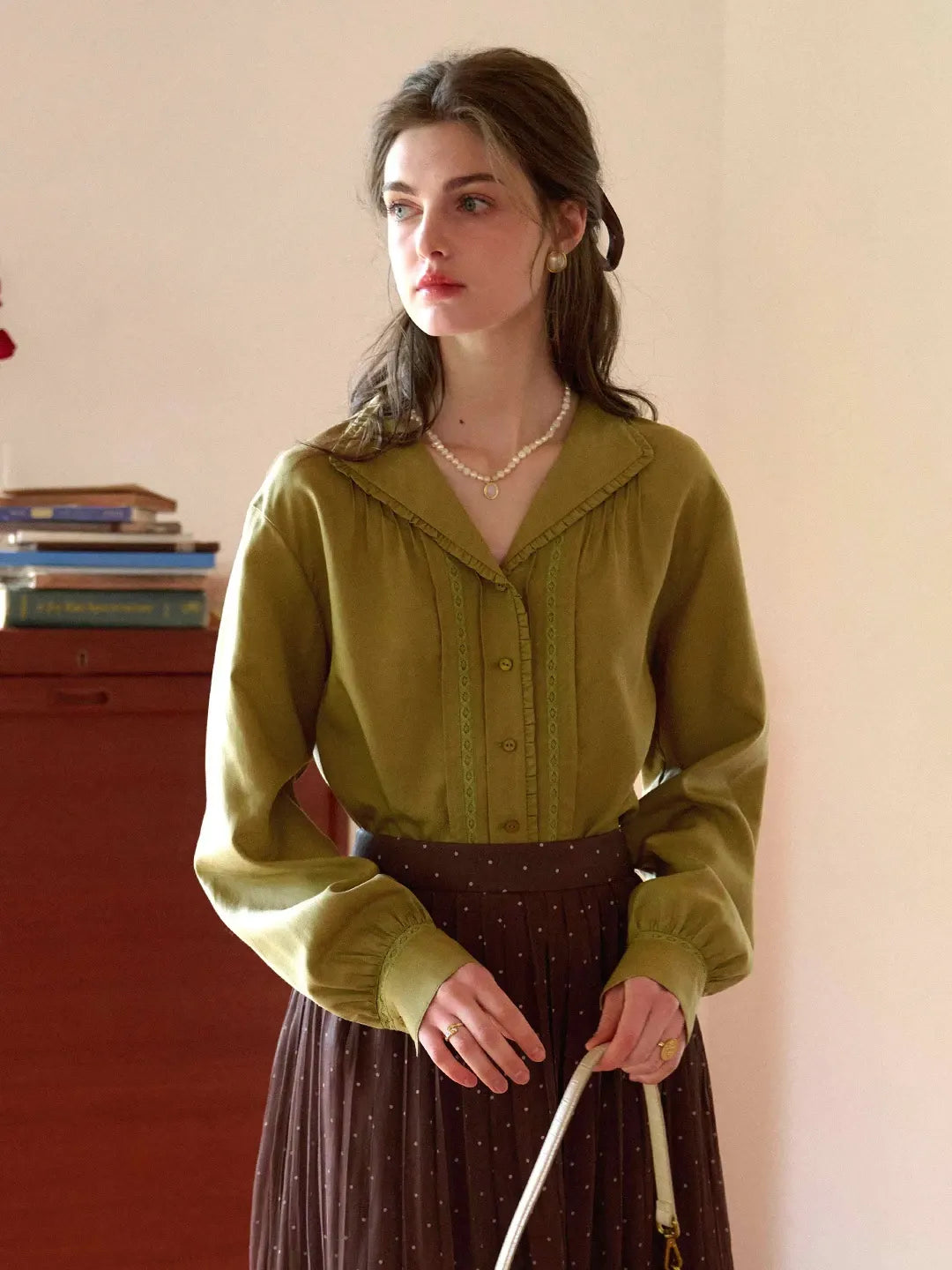 Jazmine  V-Neck Embroidered Blouse