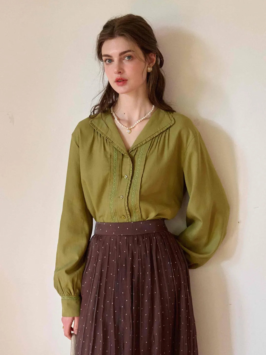 Jazmine  V-Neck Embroidered Blouse