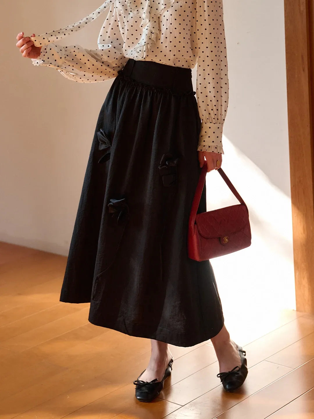 August 3D Flower A-Line Skirt