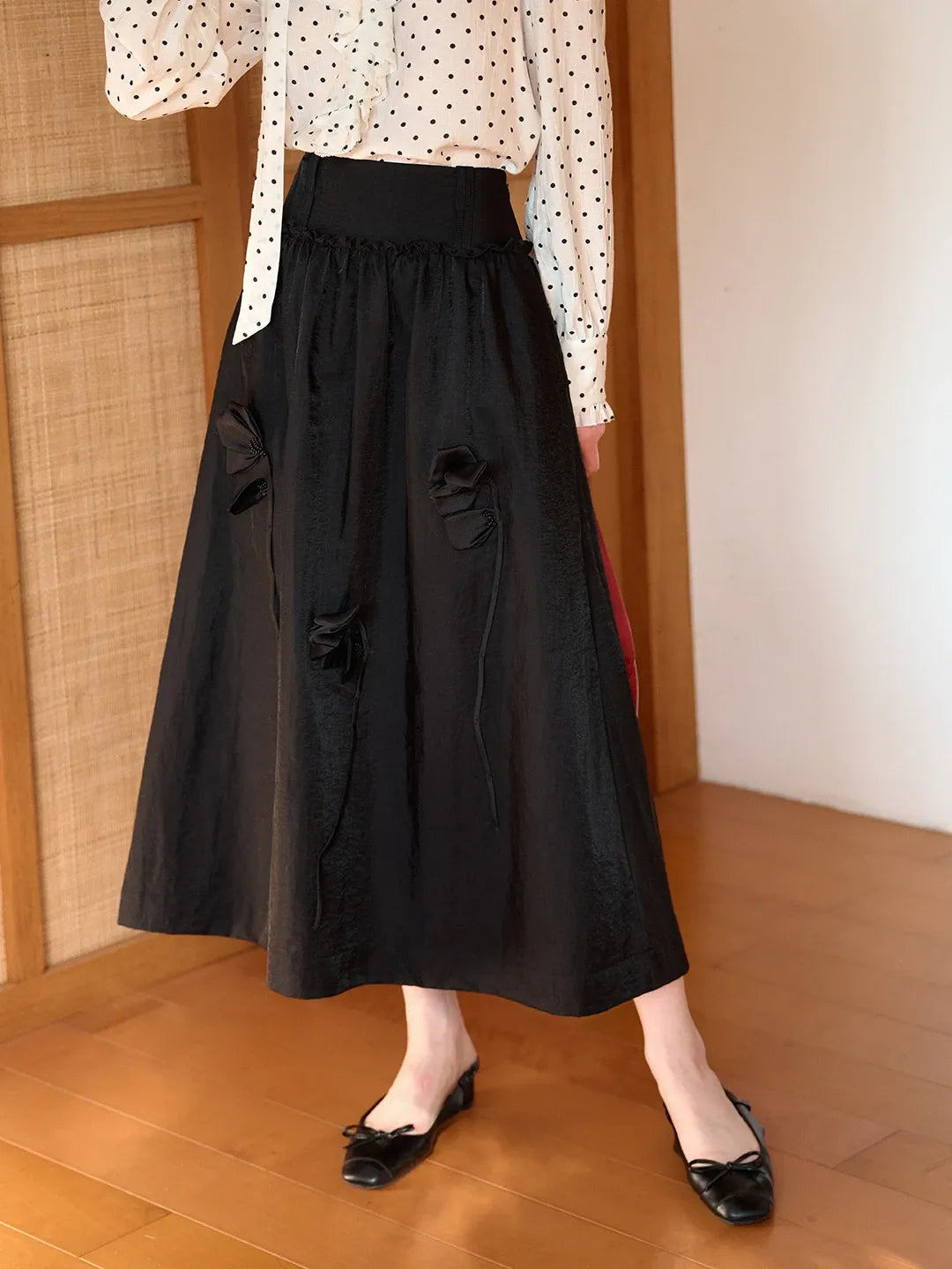 August 3D Flower A-Line Skirt