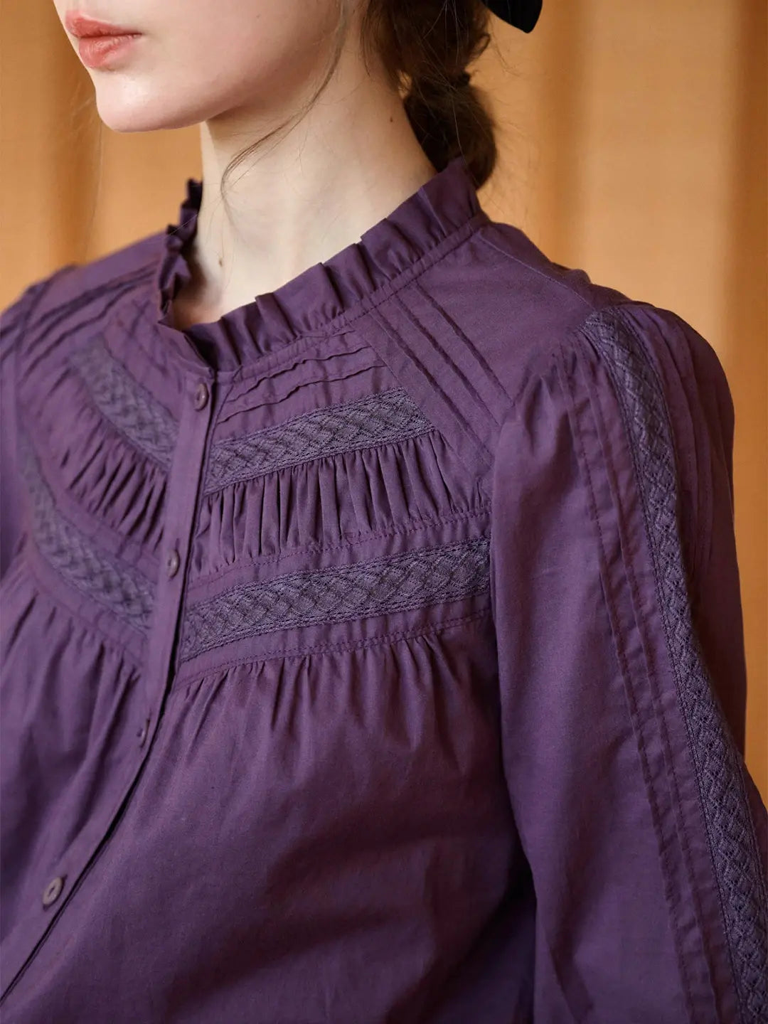 Jolie Ruffle Collar 100% Cotton Blouse