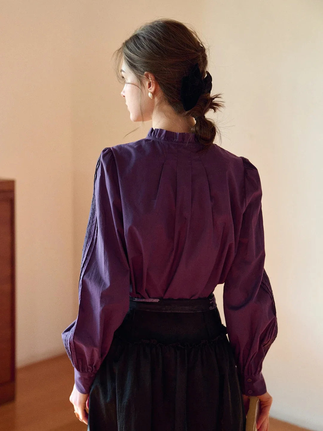 Jolie Ruffle Collar 100% Cotton Blouse