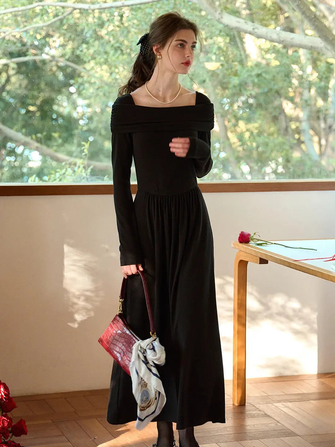 Judith Square Neck Cotton Dress