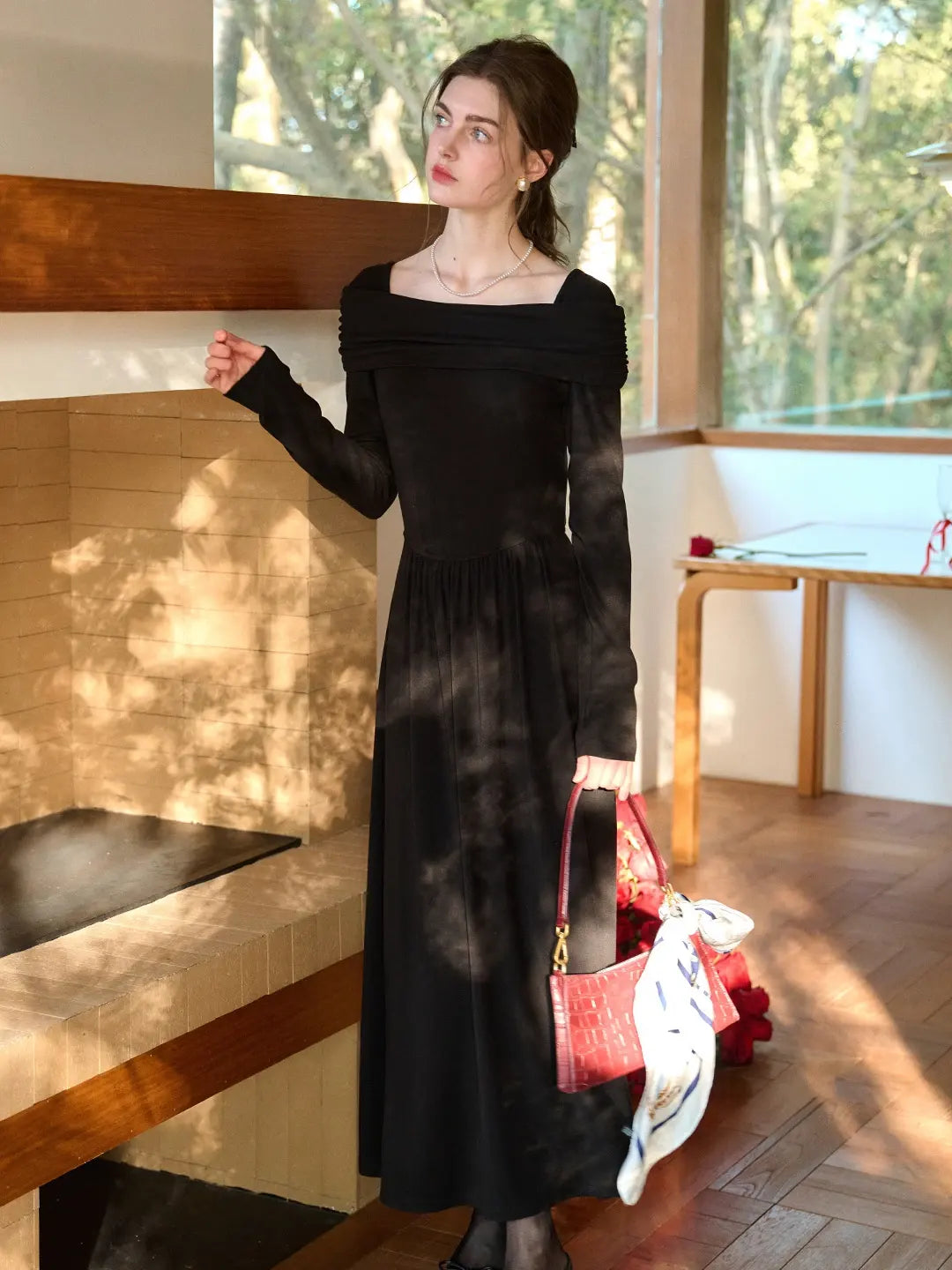 Judith Square Neck Cotton Dress