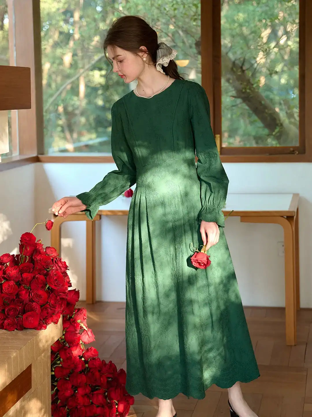 Laylani Round Neck 100% Cotton Dress