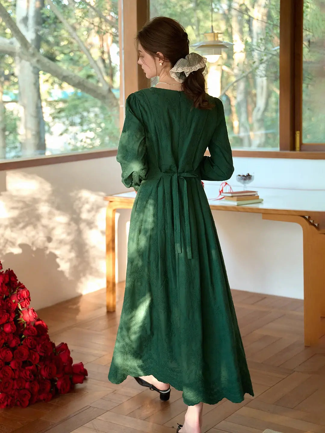 Laylani Round Neck 100% Cotton Dress