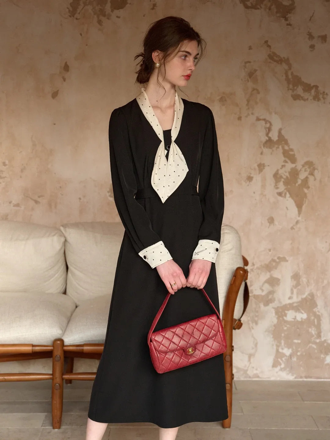 Yamileth V-Neck Bow Dress