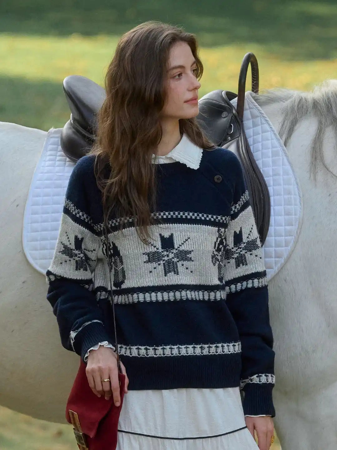 Alitzel Round Neck Wool Sweater