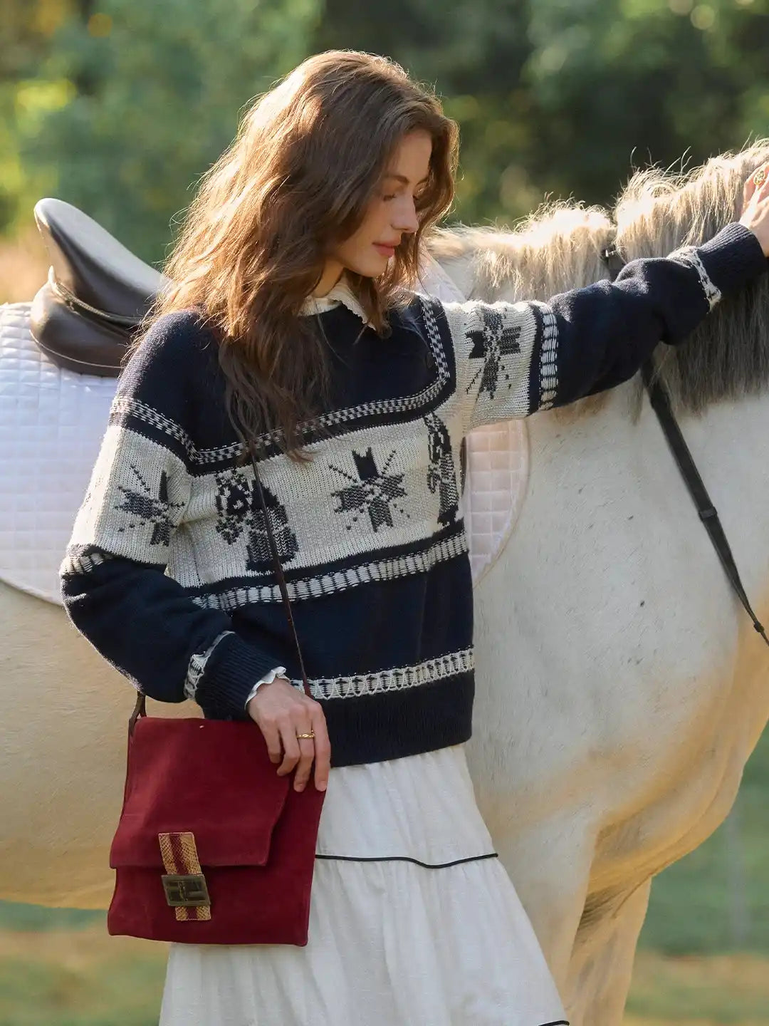 Alitzel Round Neck Wool Sweater