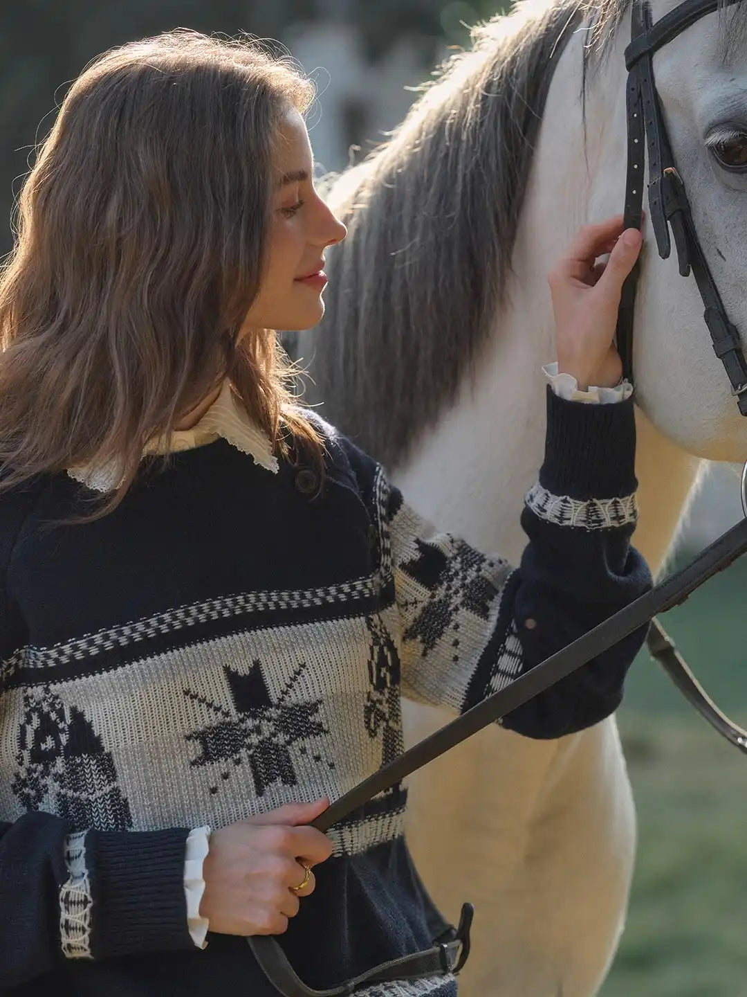 Alitzel Round Neck Wool Sweater