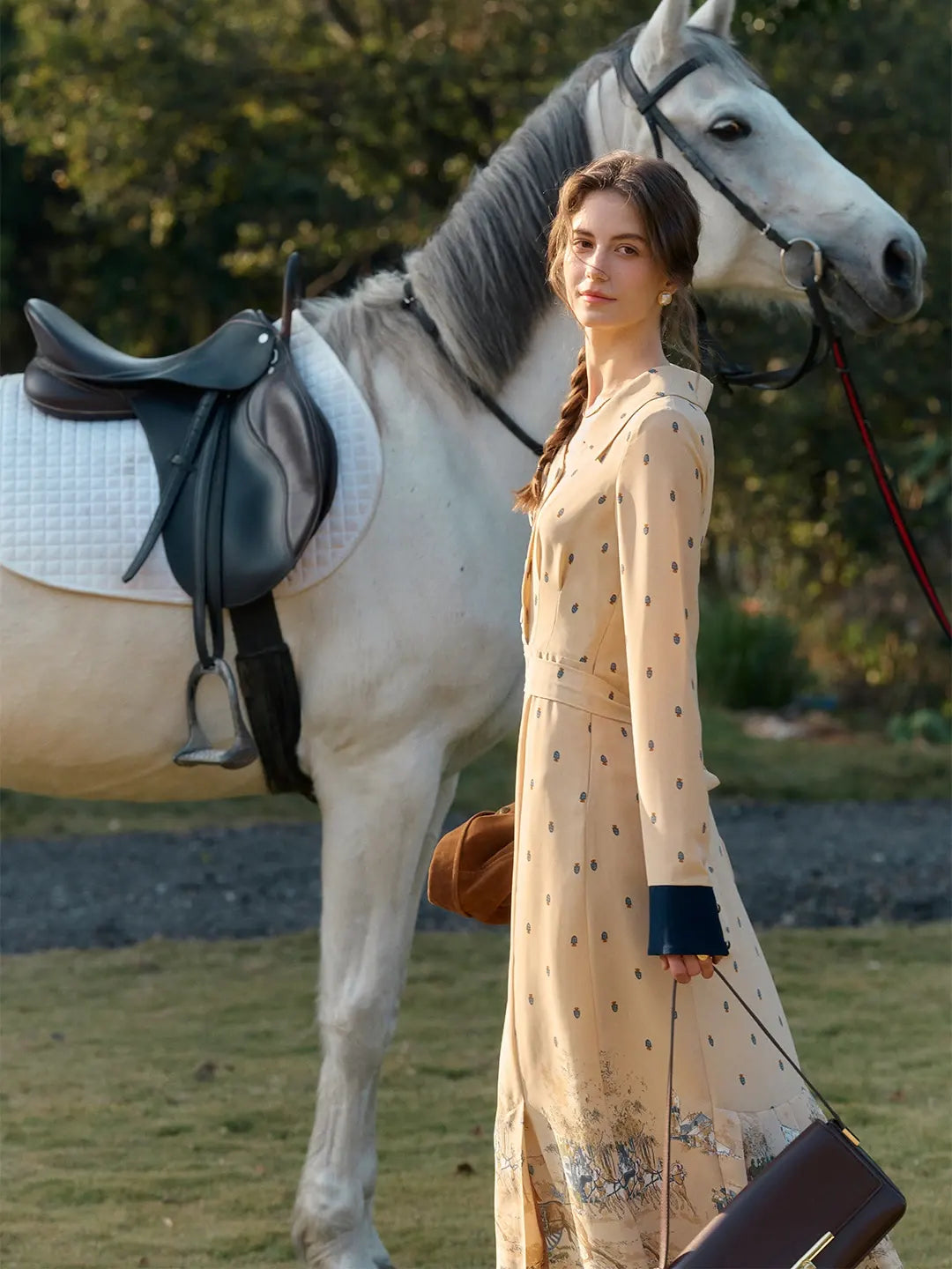 Elizabeth Retro Printed Dress