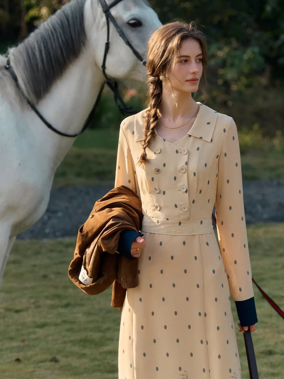 Elizabeth Retro Printed Dress