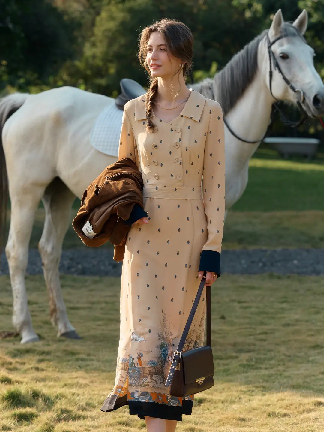 Elizabeth Retro Printed Dress