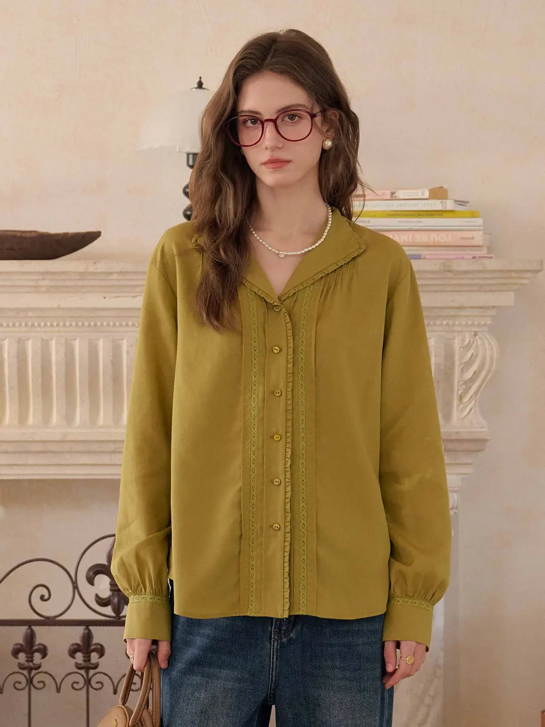 Jazmine  V-Neck Embroidered Blouse