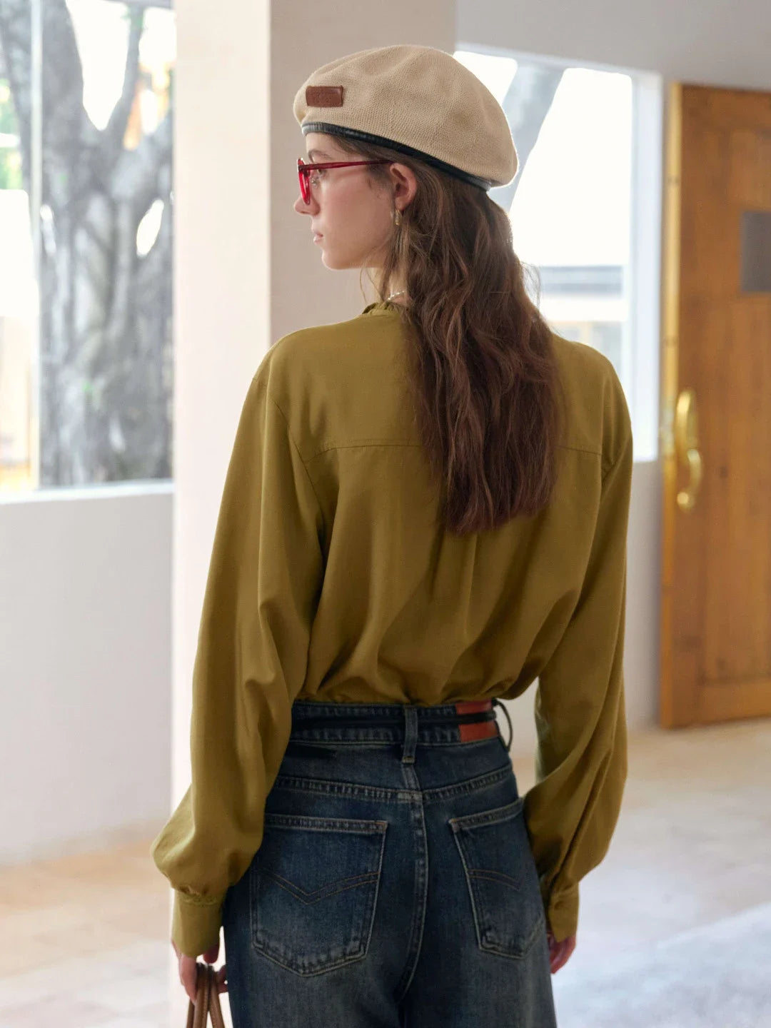 Jazmine  V-Neck Embroidered Blouse