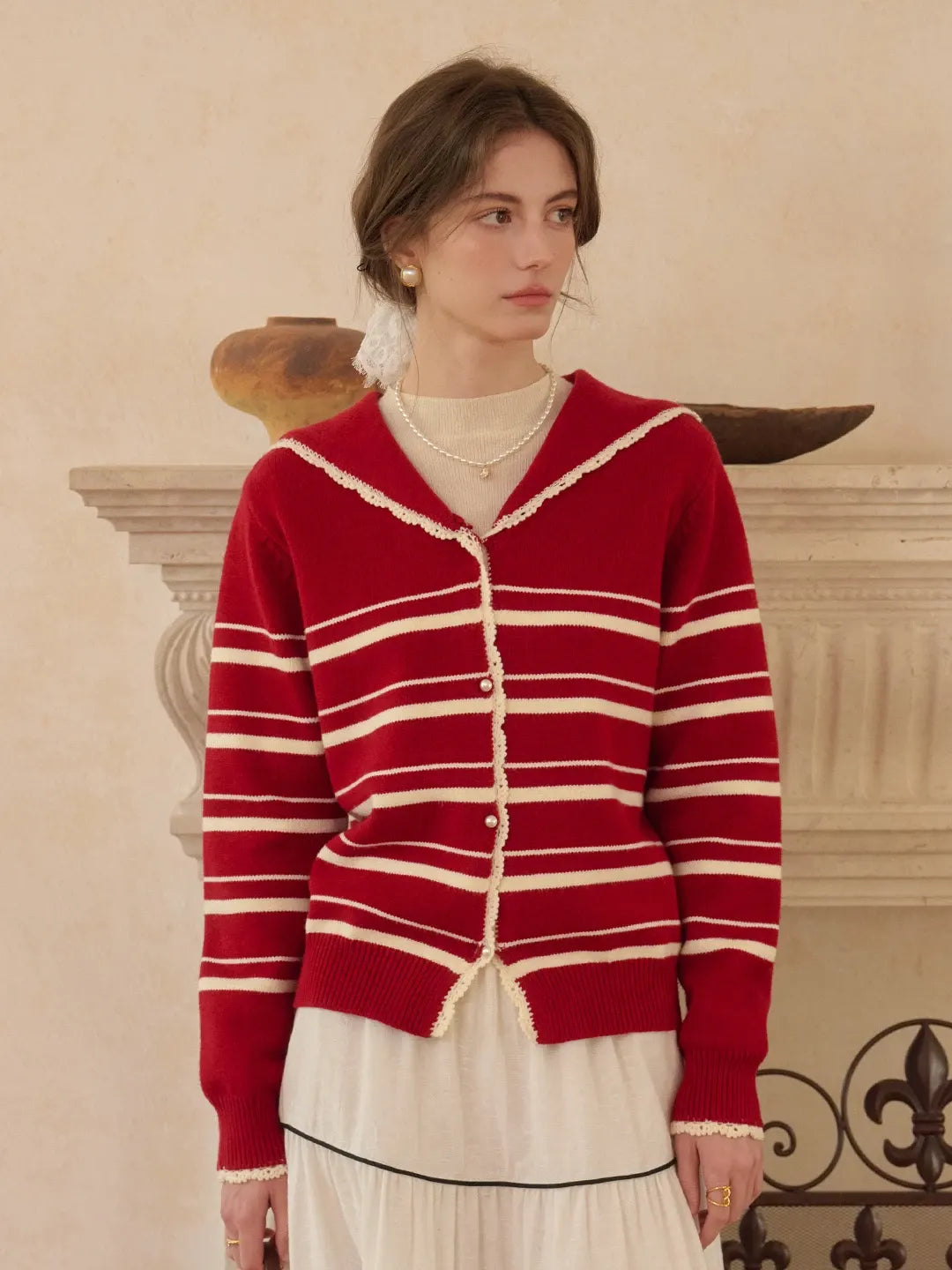 Stormi V-Neck Stripe Cardigan