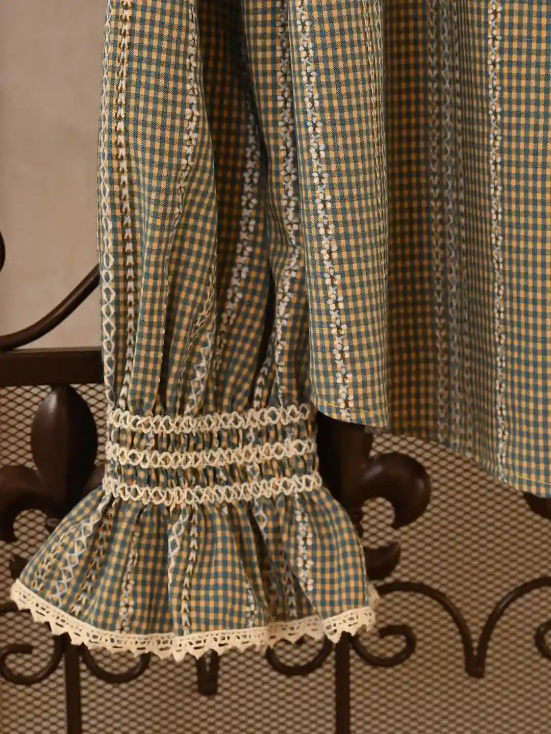 Celia V-Neck Ruffle Lace Blouse