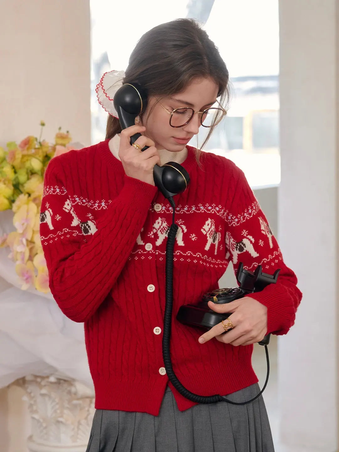 Zora Round Neck Wool Cardigan