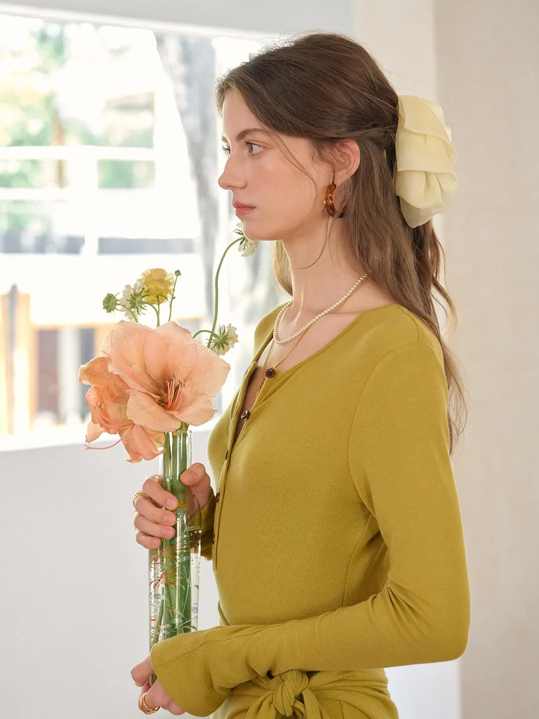 Cielo Rounc Neck Knot Dress