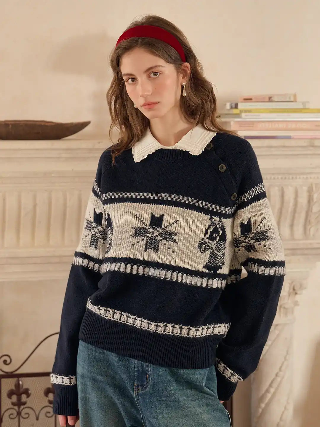 Alitzel Round Neck Wool Sweater